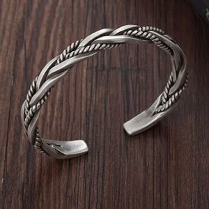WOVEN TWISTED PEWTER SILVER MENS BRACELET NEW CONDITION GIFT BOX !!